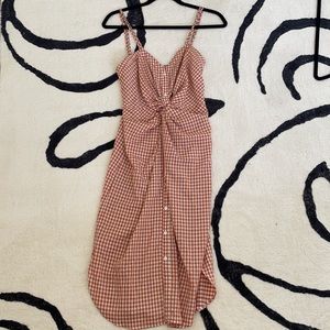Orange checkered dress